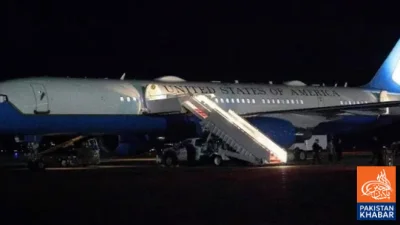 ٹرمپ کا طیارہ برقی خرابی پر واپس اتر گیا